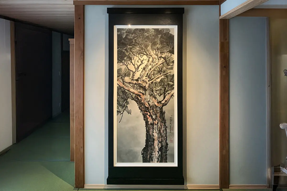 松の水墨画