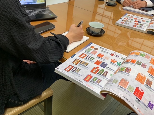 記念品の打ち合わせ